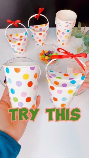 Diy Party Games, Paper Cup Crafts, Easter 2023, Creative Kitchen, Cup Crafts, Disposable Cups, Baking Cups, Paper Cup, Party Bags