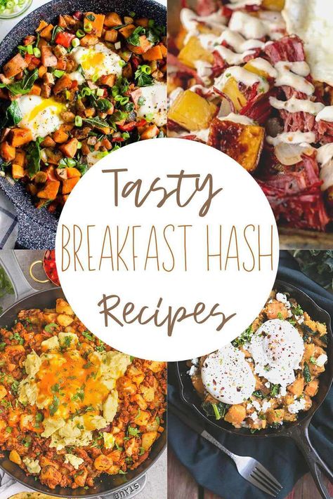 Hash Recipes Breakfast, Meat And Veggie Breakfast, Hash Recipes Dinner, Breakfast Stir Fry, Easy Breakfast Skillet Recipes, Vegetables For Breakfast, Hash Recipes, Veggie Hash, Potato And Egg Breakfast