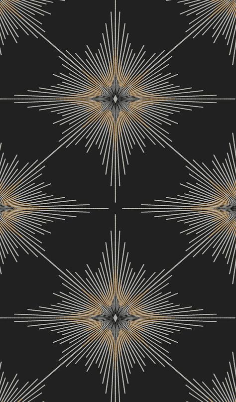 Stellar-Geo-NextWall-Peel-&-Stick-NW53000 Condo Wallpaper, Bedroom Molding, Modern Art Deco Pattern, Art Deco Interior 1920s, Star Graphic Design, Wallapers Aesthetics, 50s Wallpaper, Star Pattern Design, Art Deco Geometric Patterns