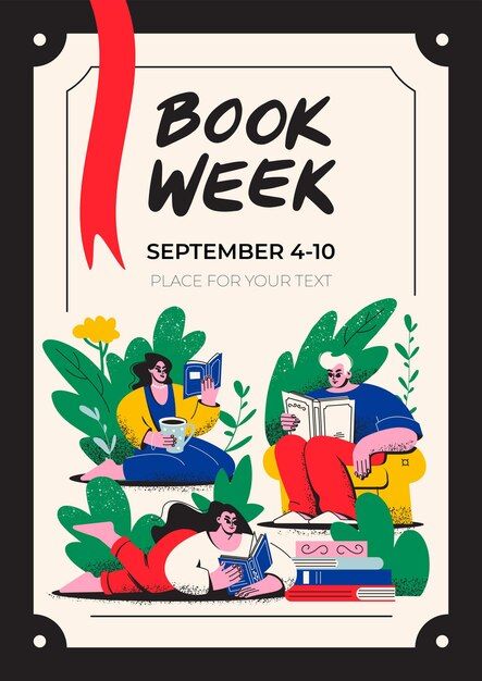 Bookstore Poster Design, Book Festival Ideas, Book Club Poster Design, Book Club Design, Library Graphic Design, Library Poster Design, Book Festival Poster, Book Club Poster, Copper Ideas