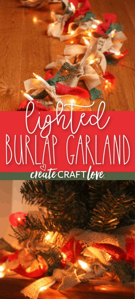 Garland Decor Ideas, Christmas Garland With Lights, Garland With Lights, Garland For Christmas, School Fundraising, Christmas Lights Garland, Burlap Garland, Side Show, Diy Christmas Lights