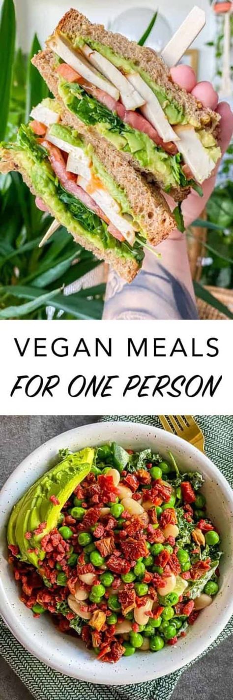 Single Vegan Meals For One (Breakfast, Lunch & Dinner) | The Edgy Veg Vegan For One Person, Vegan Meals For One, Recipes For One Person, Single Meals, Vegetarian Recipes For One, Vegan Recipes For One, Edgy Veg, Healthy Vegetarian Recipes, One Person Meals