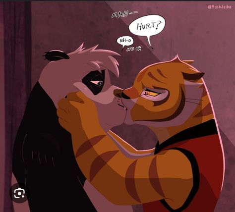 Master Tigress Fanart, Po X Tigress Fanart, Tigress And Po, Po X Tigress, Tigress Icon, Tigress Fanart, Kung Fu Panda Fanart, Panda Fanart, Master Tigress