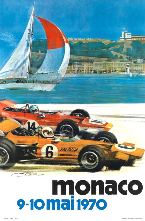 Antique 1930 advertising poster promoting the Monaco Grand Prix held annually in the streets of Monte Carlo.  monaco grand prix,vintage grand prix,vintage racing,grand prix poster,f1,formula 1,ferrari, monte carlo,vintage automobile,vintage travel,moto gp,motorsport,art deco poster,poster art,vintage poster,affiche,cartel,vintage advertising poster,retro poster,retro advertising,vintage racing,vintage race car,1970 grand prix,Publicités,automotive art Monaco Grand Prix Posters, Grand Prix Art, Vintage Racing Poster, Grand Prix Posters, Motorsport Art, Michael Turner, Grand Prix Racing, F1 Poster, Racing Art