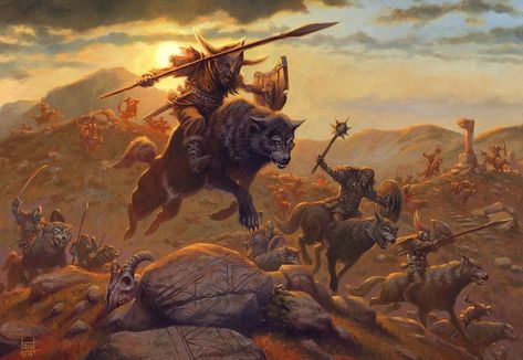 Wolf Rider, His Dark Materials, Fiction Idea, Dnd Art, Dungeons And Dragons Homebrew, Fantasy Dragon, Warhammer Fantasy, Fantasy Rpg, Fantasy Illustration