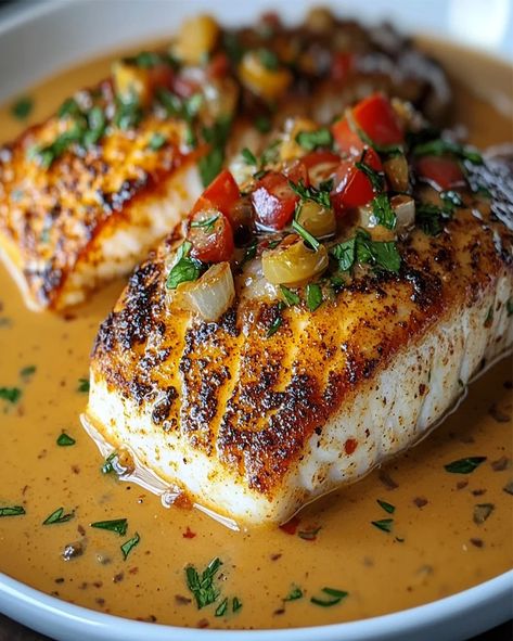 Make Gulf Coast Red Snapper with Creole Sauce in just 30 minutes! A flavorful seafood dish with bold Creole seasoning and creamy sauce. Best Red Snapper Recipes, Red Snapper Filet Recipes Air Fryer, Red Snapper Filet Recipes Baked, Red Snapper Recipes Caribbean, Red Snapper Recipes Grilled, Oven Baked Red Snapper, Gourmet Fish Recipes, Red Snapper Filet Recipes, Snapper Filet Recipes