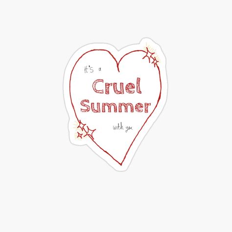 Get my art printed on awesome products. Support me at Redbubble #RBandME: https://www.redbubble.com/i/sticker/Cruel-Summee-by-MerakiRu/150445842.EJUG5?asc=u Cruel Summer, My Design, My Favourite, Sticker Design, Awesome Products, Vinyl Sticker, Independent Artist, Songs, Art Prints