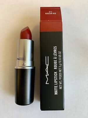 MAC MATTE LIPSTICK Russian Red, New with Box, Full Size 3g ... Russian Red Mac Lipstick, Urban Decay Vice Lipstick, Frosted Lipstick, Russian Red, Rouge Lipstick, Mac Matte Lipstick, Lipstick Brands, Creme Lipstick, Butter London