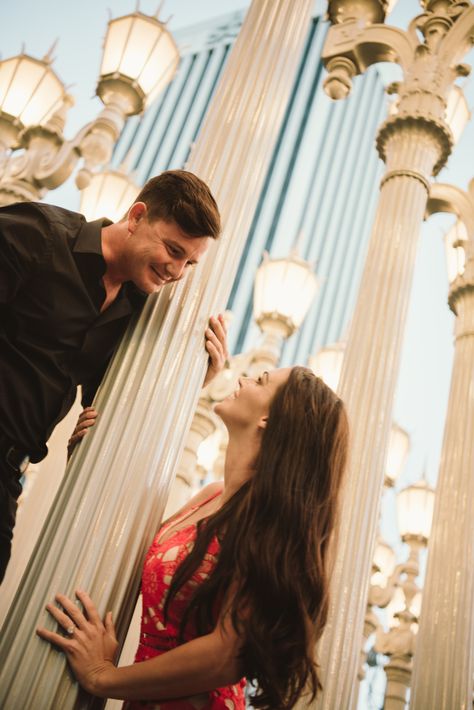 Lacma Lacma Lights, California Pictures, Night Time Photography, City Engagement Photos, California Photos, Bridal Photoshoot, City Engagement, Pre Wedding Photoshoot, Wedding Lights