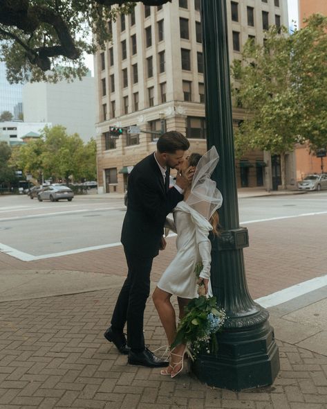 Downtown with these two cuties 💐 - - Engagement photos, courthouse wedding, elopement inspired, downtown couple photos, Houston photographer Engagement Photos Historic Downtown, Wedding Photography Downtown, Elevator Elopement Photos, Downtown Elopement Photoshoot, Nyc Courthouse Wedding Photos, Houston Courthouse Wedding, Nashville Courthouse Wedding, Courthouse Wedding Flowers, Wedding Photos Downtown