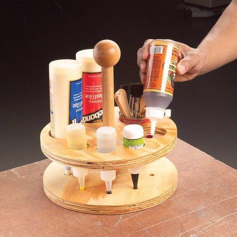 Glue Storage, Drum Sander, Bottle Caddy, Diy Glue, The Family Handyman, Hardware Storage, Small Workshop, Dust Collector, Home Workshop