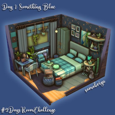 💦Cozy Blue Bedroom 💦 Hello Peoples! 💙💙💙 This is my first contribution to the #9DaysRoomChallenge by the amazing @axiisims. I chose a blue bedroom. Because I really wanted to do this challenge, luckily there is no deadline! I'm trying to build all 9 rooms, I hope I can get it done haha. And when I hear the color blue, I immediately think of a very dear person to whom I would also like to send my best wishes to @beckieebabeebuilds_x 💙💙💙 #sims4 #sims4build #sims4builds #sims4house #sims4ho... Sims4 Bedroom Ideas, Sims Apartment, Sims Room, Sims Rooms, Building Inspiration, Sims Houses, Sims 4 Bedroom, Barbie Room, Sims 4 House Building