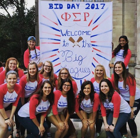 Welcome to the big league Bid Day Phi Sigma Rho, Bid Day Themes, Bid Day, Sorority, The Future