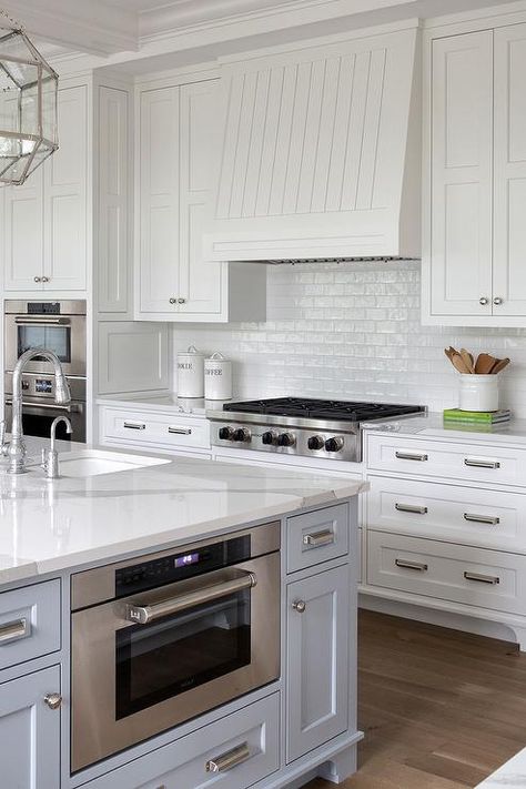 Vertical Beadboard Range Hood Trim - Transitional - Kitchen Kitchen Beadboard, Beadboard Kitchen, Beach Style Kitchen, Hamptons Style Homes, Kitchen Technology, Neutral Bathroom, Shingle Style Homes, Bathroom Paint, Kitchen Range Hood