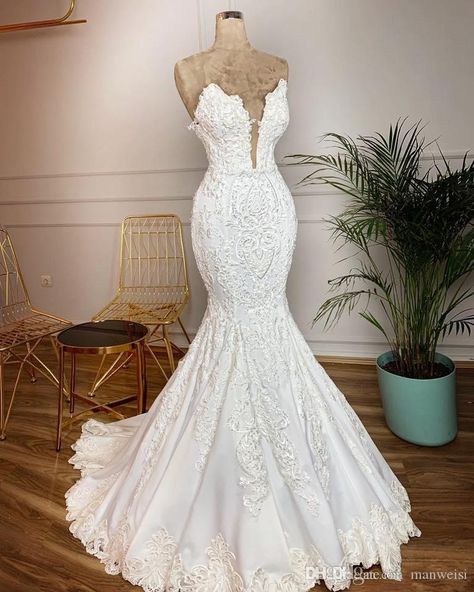 Boho Wedding Dress With Sleeves, Satin Mermaid Wedding Dress, Wedding Dresses Mermaid Sweetheart, White Bridal Gown, Pnina Tornai, Bridal Gowns Mermaid, Trumpet Wedding Dress, Sweetheart Wedding Dress, Top Wedding Dresses