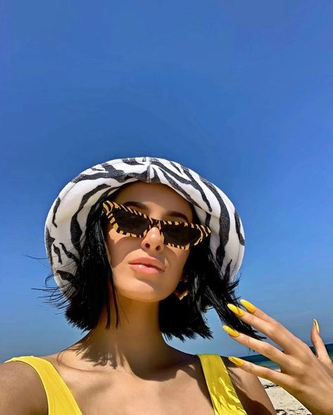 Lack of Color Hats on Instagram: “Zebra @sausagelord in her ‘Wave Bucket ~ Zebra’ 🌞” Dream Fashion, Lack Of Color, Zebra Print, Sleep Eye Mask, Animal Print, Cherry, Nails, Hats, Animals