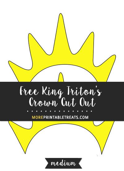 Free King Triton's Crown Cut Out - Medium Baby Tea Party, Mermaid Pirate Party, Carnival Party Decorations, Crown Printable, King Triton, Crown Template, Crown For Kids, Felt Crown, Mermaid Halloween