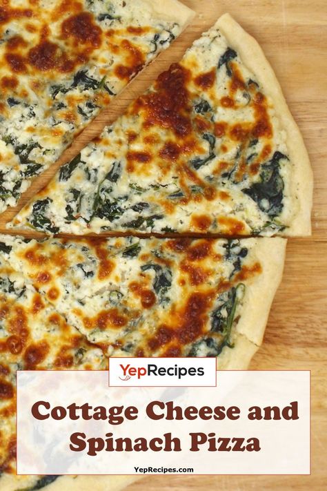 Cottage Cheese Recipes Pizza, Healthy Cheese Pizza, Cottage Cheese Pizza Sauce, Cottage Cheese On Pizza, Spinach Cottage Cheese, Cottage Cheese Pizza, Cottage Cheese Spinach Bake, Cottage Cheese Pizza Crust, Viral Cottage Cheese Flatbread Recipe