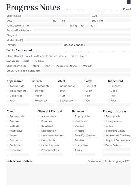 Counseling Progress Notes, Counselling Notes Template, Therapy Progress Notes Templates, Social Work Notes, Progress Notes Mental Health, Psychiatry Notes, Counseling Documentation, Lcsw Study Guide, Progress Notes Template