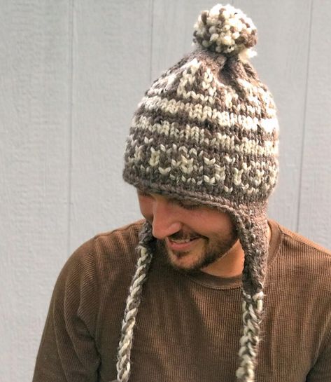 Crochet Peruvian Hat Free Pattern, Peruvian Hat Knitting Pattern, Loom Knitting Pattern, Loom Hats, Loom Knit Hat, Loom Knitting Stitches, Round Loom, Loom Knitting Projects, Hat Patterns Free