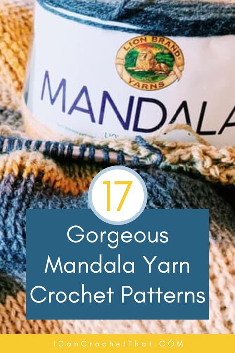 Crochet Projects With Ombre Yarn, Mandala Yarn Blanket Crochet, Lions Brand Yarn Patterns, Free Crochet Blanket Patterns Using Mandala Yarn, Lion Brand Mandala Yarn Patterns Crochet Scarf, One Skein Mandala Yarn Patterns, Mandala Crochet Scarf Pattern Free, Lion Brand Ombre Yarn Patterns, Mandala Yarn Crochet Patterns Free Shawl