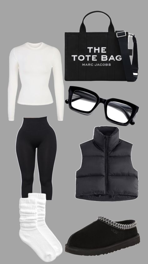 Cute Outfit With New Balance, Ugg Black Slippers Outfit, Pretty Little Things Outfits Set, Cute Cold Weather Outfits Black Women, Outfits With Black Uggs Tasman, Affordable Outfit Ideas, Cute Outfits To Wear On Your Period, Cute Outfits For Highschool Freshman, White Fits Aesthetic