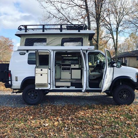 For Sale – Sportsmobile Ford E350 4×4 Campervan For $79k Converted Camper, 4x4 Van Conversion, Camper Vans For Sale, Lifted Van, 4x4 Camper Van, Station Wagon Cars, Astro Van, Ford E350, Money Pit