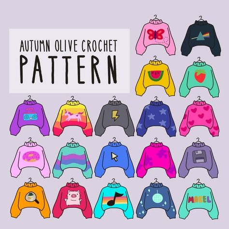 Mabel Pines Sweaters, Mabel Sweater, Autumn Olive, Unique Tools, Confection Au Crochet, Clothing Design Sketches, Crochet Things, Graphic Sweaters, Fun Crochet Projects