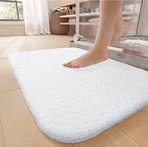 White Bath Rugs, White Bathroom Rug, White Bath Mat, Bathroom Floor Mat, Bathroom Bath Mats, White Bath, Bathroom Carpet, Bathroom Rugs Bath Mats, Plush Carpet