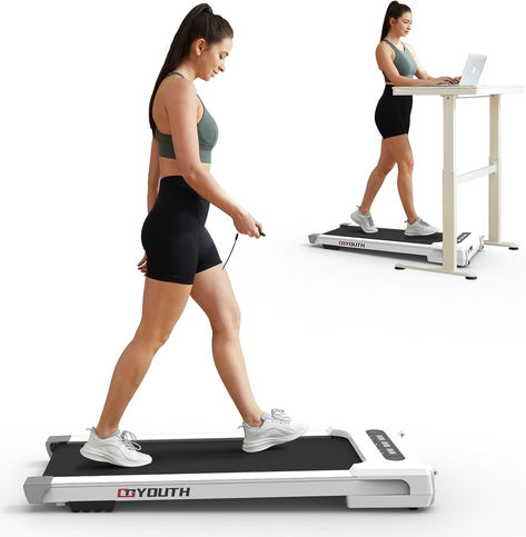 【POWERFUL & QUIET MOTOR】With a 2.25 HP powerful quiet Motor, the electric treadmill is perfect for running, jogging, and walking in the comfort of your home. With a durable steel frame and multi-layer shield design, the under desk treadmill's shock-absorbing and noise-reducing, making your running quieter, safer and more comfortable.
【NON-SLIP RUNNING BELT & SHOCK REDUCTION SYSTEM】This walking pad with 15.75" x 41.34" large-area shock-absorbing Compact Treadmill, Walking Machine, Walking Pad, Hiit Program, Treadmill Walking, Exercise Machine, Under Desk, Running Belt, Wireless Speaker