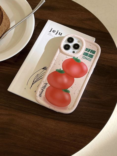 Multicolor  Collar  Plastic Fruit&Vegetable Phone Cases Embellished   Phone/Pad Accessories Fruit Phone Case, Hp Ip, Case Hp, Case Design, Pattern Phone Case, Iphone Case Design, Takeout Container, Iphone Case, Phone Case