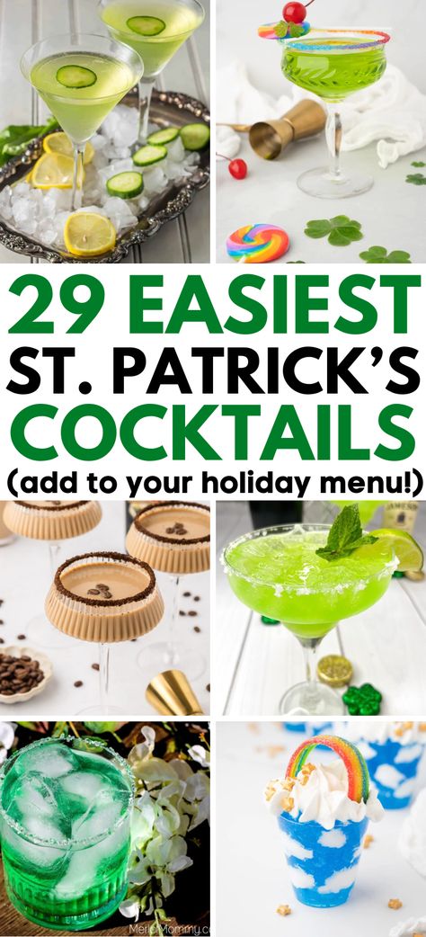 St. Patrick’s Day Cocktails – Looking for the best St. Patrick’s Day drinks to celebrate the day? Here’s a variety of St. Patrick’s Day cocktails for those of you who feel there’s a limit on how much green beer one can enjoy. St. Patrick’s drinks, St. Patrick’s cocktails, easy St. Patrick’s Day cocktails, St. Patrick’s margarita, Irish cream cocktails, Baileys martini, espresso martini. St Patrick’s Day Food And Drinks, St Pattys Day Martinis, Leprechaun Drinks Cocktails, St Patrick’s Day Cocktails Easy, St Patrick’s Day Margarita, St Patrick’s Day Martini, St Patrick's Day Cocktail, Saint Patrick’s Day Cocktails, St. Patrick’s Day Cocktails