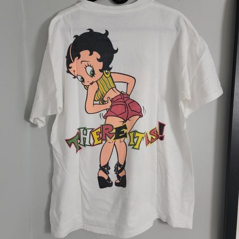 Vintage Betty Boop "Boop There It Is" 1993 Cartoon... - Depop Vintage Betty Boop, Rap Tee, Betty Boop, Rap, Hip Hop, Outfit Accessories, Mens Tshirts, Mens Tops, T Shirt