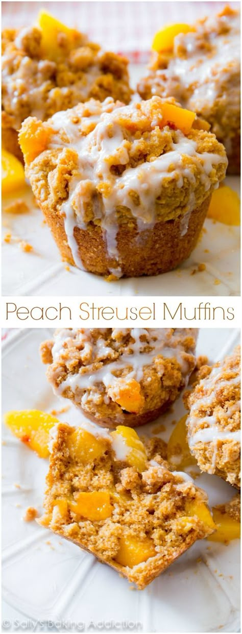 Peach Muffin, Peach Streusel, Peach Muffin Recipes, Sully Cake, Crumble Muffins, Dessert Sushi, Peach Muffins, Peach Crumble, Streusel Muffins