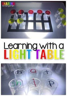 Learning with a Light Table: Multi-Sensory Educational Activities for Math and Reading Using a Light Table in Preschool and Kindergarten Light Table First Grade, Light Table Ideas For Kindergarten, Light Table Activities Kindergarten, Light Table Ideas For Preschoolers, Table Lighting Ideas, Light Table Ideas, Light Table Activities, Cvi Activities, Light Box Activities