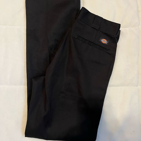 Dickies Black Pants; Nwot; Size 30-32 Black Dickies Outfit Men, 478 Dickies Pants, Dickies Work Pants, Dickies Navy Pants, Dickies Work Pants Black, Dickie Work Pants, Braids With Fade, Pants Outfit Work, Dickies Pants