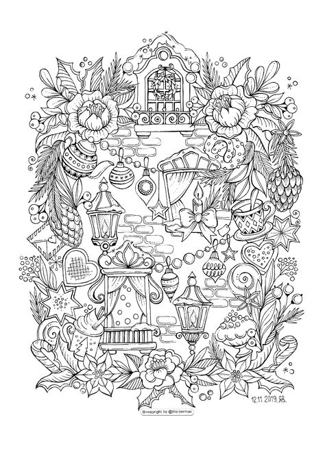 Dover Coloring Pages, Botanical Line Drawing, Rita Berman, Detailed Coloring Pages, Adult Coloring Book Pages, Basford Coloring, Coloring Pages For Adults, Grayscale Coloring, Coloring Pages To Print