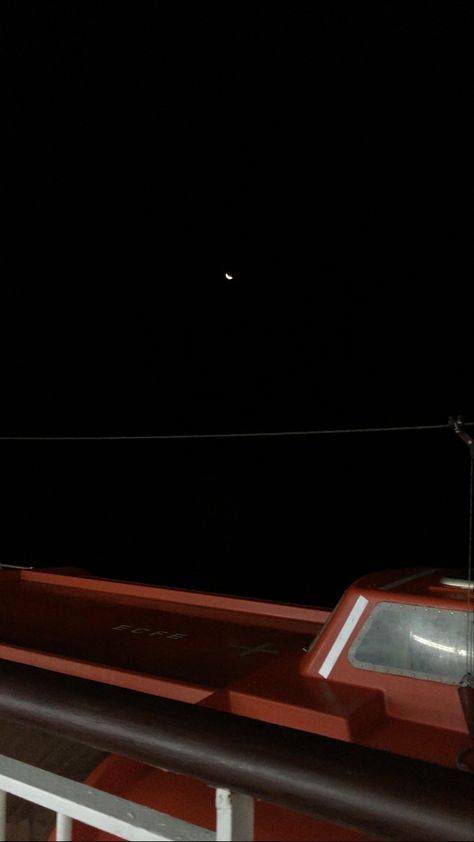 #moon #boat #night #nightlife #vibes #sailing Boat At Night, Boat Night, Moon Boat, Mindoro, A Ship, Night In, Night Time, At Night, Night Life