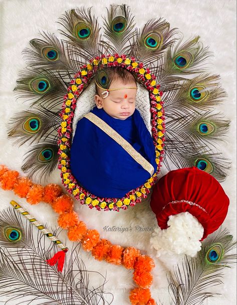 Dahi Handi Baby Photoshoot, Krishna Theme Photoshoot, Krishna Janmashtami Baby Photo Shoot, 6thi Decoration Baby Boy, Newborn Krishna Photoshoot, Chathi Decoration Godadi, Gokulashtami Baby Photoshoot, Krishnashtami Baby Photoshoot, Krishna Jayanthi Baby Photoshoot