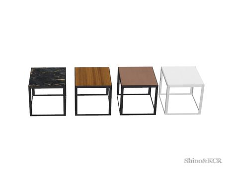 Sims 4 — Living Cologne 20 - Side Table by ShinoKCR — Furniture Set inspired by the Furniture Fair at Cologne 2020 Sims Community, Electronic Art, The Sims Resource, Sims Resource, Furniture Set, The Sims, Sims 4, End Tables, Furniture Sets