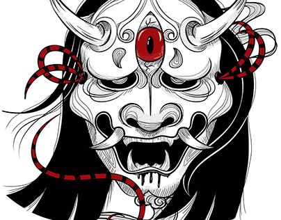 Check out new work on my @Behance profile: "Hannya mask" http://be.net/gallery/92368117/Hannya-mask Hanya Mask Drawing, Hannya Mask Drawing, Tattoo Oni, Hannya Maske Tattoo, Hannya Maske, Japanese Demon Tattoo, Japanese Mask Tattoo, Female Demon, Oni Mask Tattoo