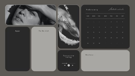 Black & Grey Neutral Aesthetic Minimalistic February 2023 Calendar Desktop Wallpaper - Templates by Canva 2023 Calendar Desktop Wallpaper, Grey Minimalist Wallpaper, Desktop Wallpaper Template, Calendar Desktop Wallpaper, Wallpaper Design Pattern, Iphone Wallpaper Fall, Neutral Wallpaper, 2023 Calendar, Neutral Aesthetic