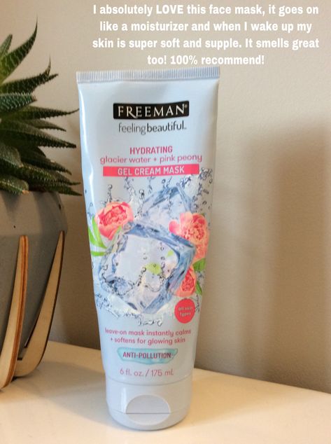 Freeman hydrating over night mask Glow Up In 3 Days, Freeman Mask, Freeman Face Mask, Skincare Stuff, Skincare Habits, Acne Tips, Hydrating Face Mask, Night Mask, Hygiene Care