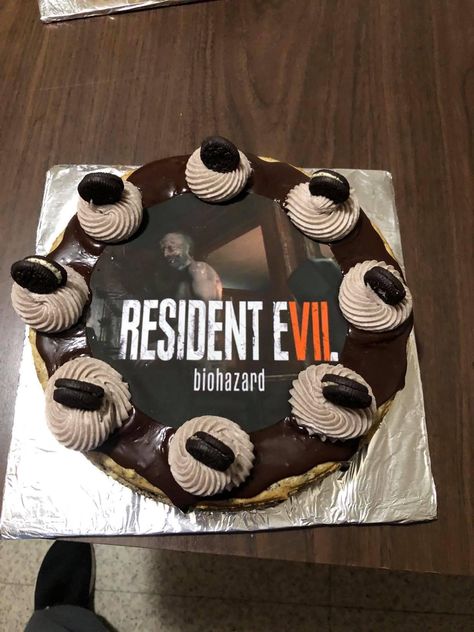 Resident Evil Cake, Weird Nostalgia, Poopy Pants, Missed Calls, Resident Evil Funny, 7 Cake, Baking Art, Resident Evil Leon, Themed Birthday Cakes