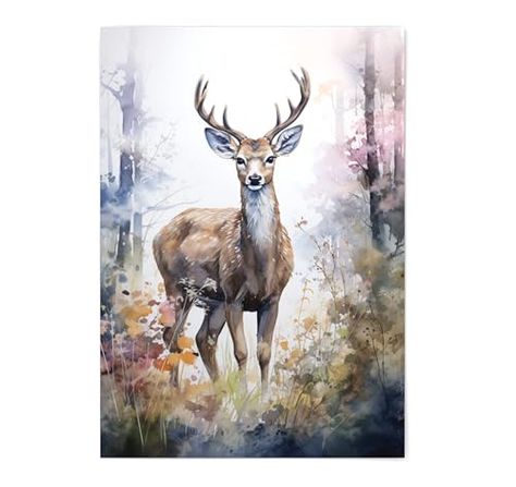 Fawn Deer Wall Art Print - Deer Wall Decor - Baby Deer Print Poster Unframed - Deer Painting - Deer Artwork Illustration (5x7) Deer Artwork, Deer Wall Art, Deer Painting, Deer Wall, Deer Print, Photo Wallpaper, Wall Murals, Canvas Art Prints, Deer