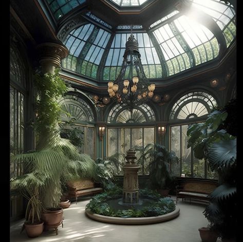 Victorian Greenhouse Conservatory, Fantasy Greenhouse, Sims 4 Victorian House, Glass Green House, Greenhouse Kitchen, Greenhouse Venue, Victorian Conservatory, Gothic Noir, Victorian Greenhouse