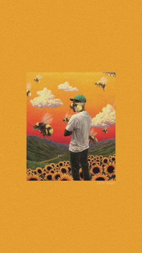 Wallpaper of Tyler the Creator's album cover Tyler The Creator Album Cover, Again Wallpaper, Tyler The Creator Wallpaper, Flower Boy, Cover Wallpaper, Music Artwork, Flower Boys, See You Again, Tyler The Creator