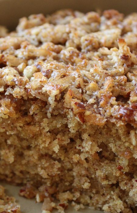 Oatmeal Snacking Cake made with whole wheat flour and no butter with a crispy coconut topping. Snack Cake Recipes, Jenny Can Cook, Oatmeal Snacks, Half Cake, Oats Snacks, Snacking Cake, Jenny Jones, Pecan Topping, Oatmeal Cake