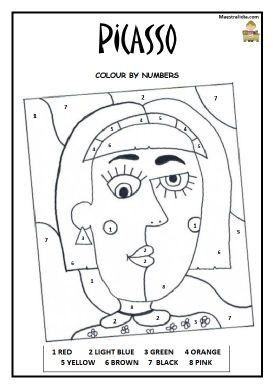 Art Picasso, Colour Theory, Art Worksheets, Colouring Page, Art Lessons For Kids, Picasso Art, Homeschool Art, Art Lessons Elementary, School Art Projects