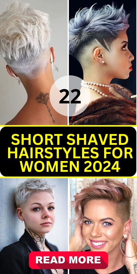 Step into the new year with short shaved hairstyles for women 2024 that embody the spirit of innovation. These styles are not just haircuts; they're a form of self-expression, blending elements of punk, pixie cuts, and everything in between. From the sleek lines of sides fine hair to the bold impact of a sides faux hawk, find your inspiration among a myriad of ideas. Woman Faux Hawk, Side Shaved Short Hair, Shaved Sides Hairstyles Short, Blended Pixie Haircut, Women’s Faux Hawk Haircut, Short Undercut Hairstyles For Women Fine Hair, Womens Undercut Short Hair, Pixie Haircut Shaved Back, Short Hairstyle With Shaved Sides